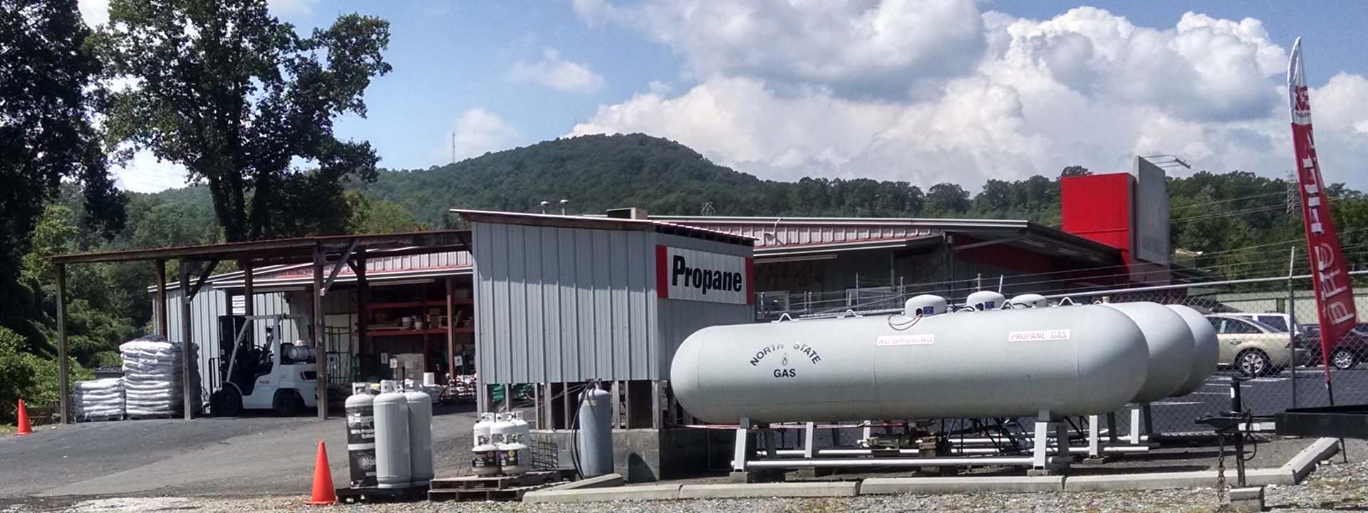 wide angle view of Spencers Propane Station
